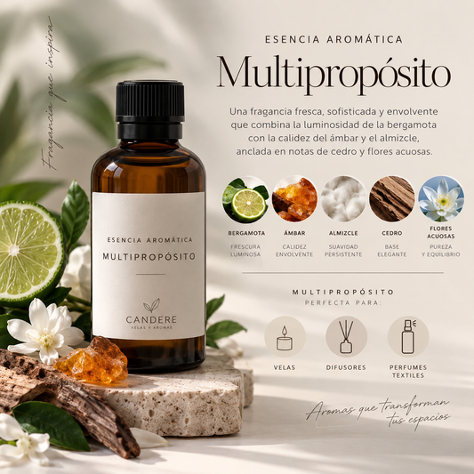 Fragancia Bergamota Multipropósito – Candere Velas y Aromas